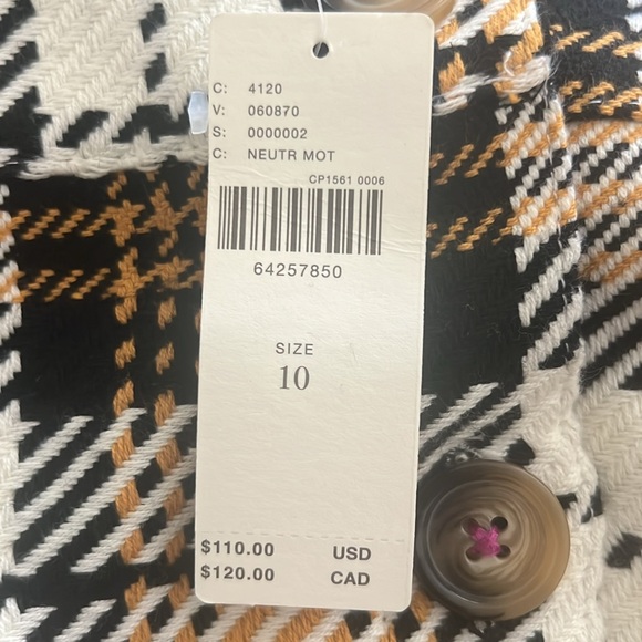 Maeve Plaid Mini Skirt- Size 10 - Picture 6 of 6